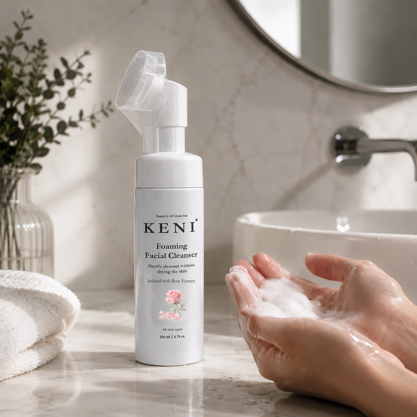 Foaming Facial Cleanser Rose
