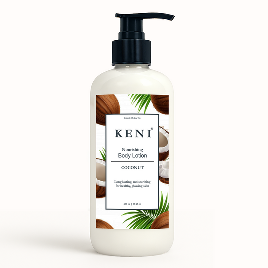 Coconut Body Lotion by KENI Cosmetics – hydrating lotion with tropical coconut fragrance