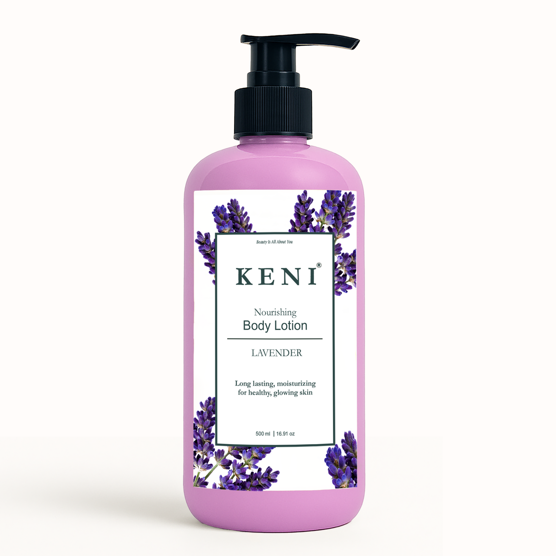 Lavender Body Lotion by KENI Cosmetics – calming lotion with relaxing lavender scent