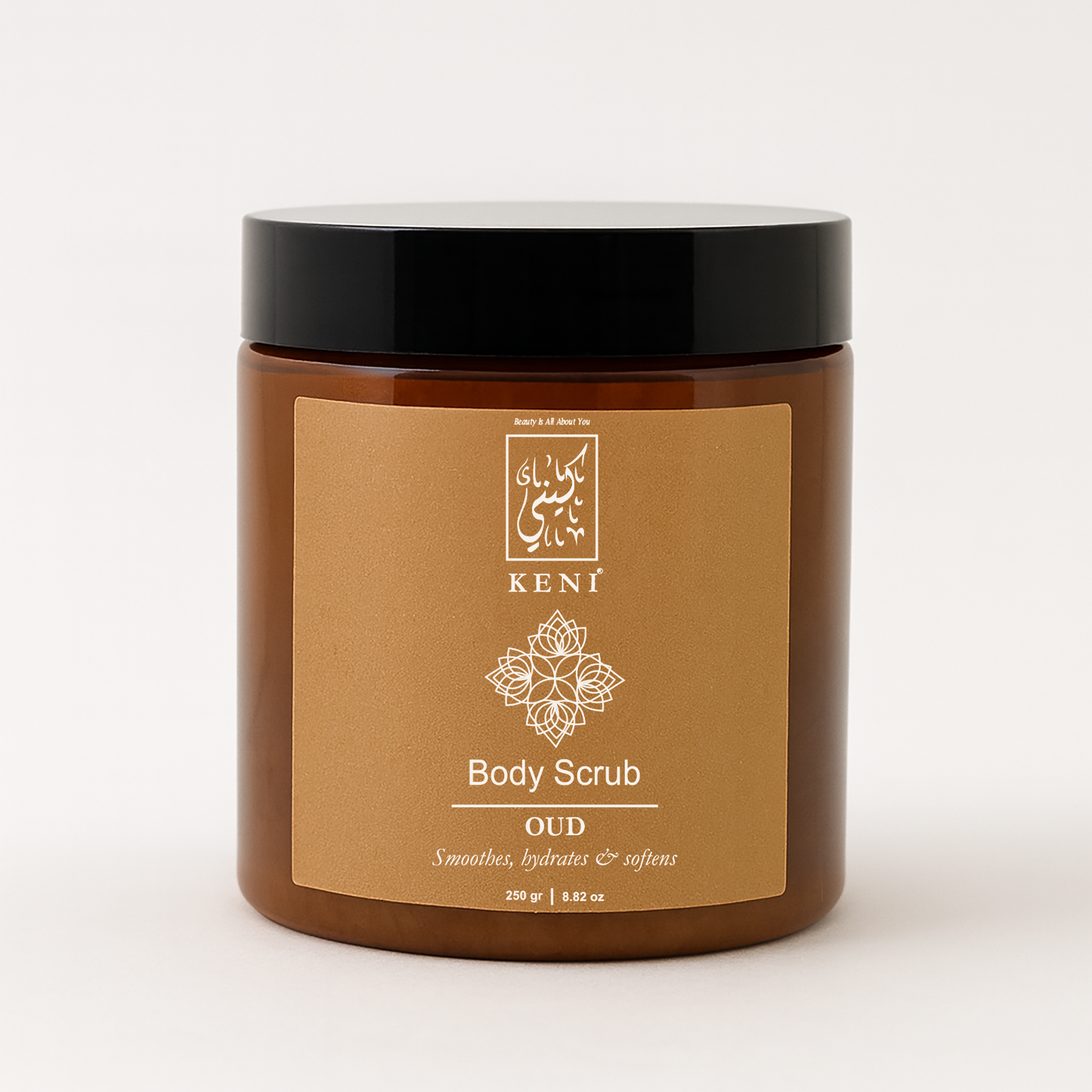 Oud Body Scrub by KENI Cosmetics – exfoliating scrub with rich oud fragrance