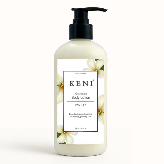 Vanilla Body Lotion by KENI Cosmetics – nourishing lotion with sweet vanilla fragrance