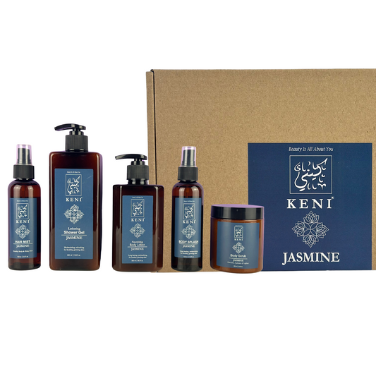 Keni Cosmetics The Jasmine Set – complete skincare collection infused with jasmine fragrance for floral pampering session