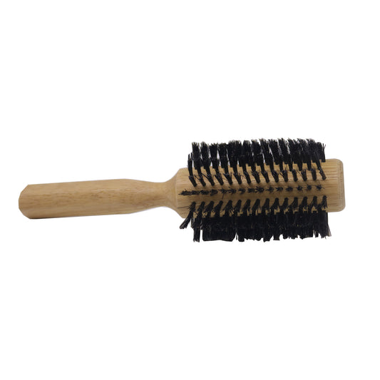 Keni Cosmetics Large Wooden Round Hairbrush – natural bristle styling brush for smooth blowouts, volume, and hair shaping in Lebanon