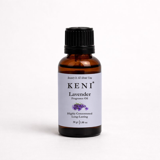 Lavender Fragrance Oil in an elegant amber bottle