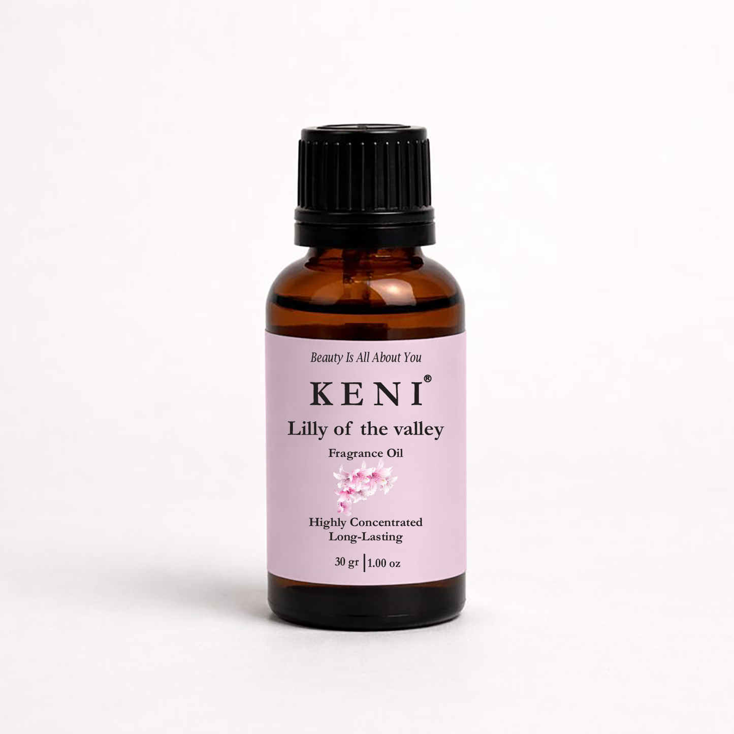 Lilly Fragrance Oil in an amber elegant bottle