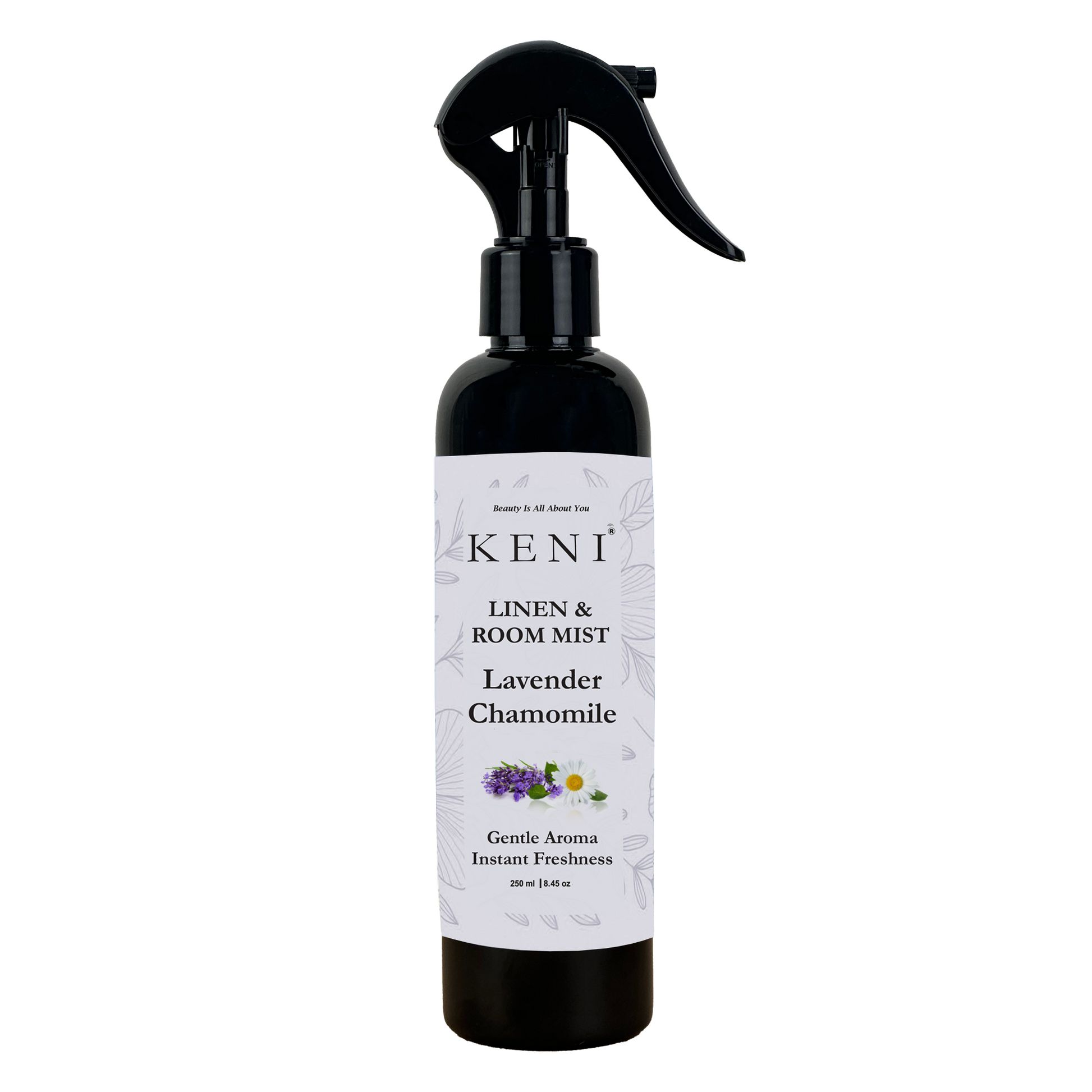 Keni Cosmetics Lavender Chamomile Linen & Room Mist – calming mist combining lavender and chamomile aromas, ideal for relaxing environments in Lebanon
