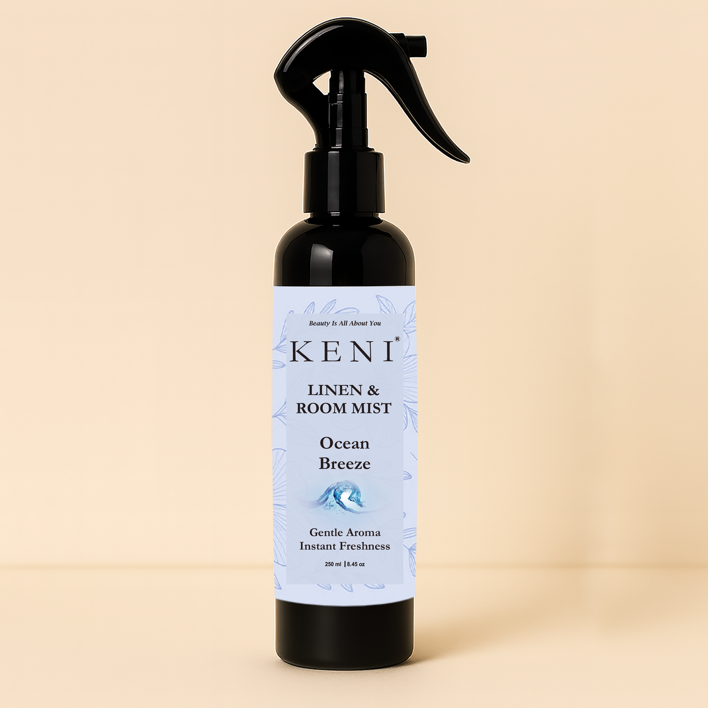 KENI Cosmetics Linen & Room Mist – Ocean Breeze | Lebanese brand fragrance mist with a fresh, clean ocean-inspired scent for home and linens