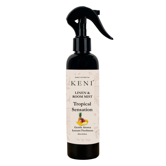 Keni Cosmetics Tropical Sensation Linen & Room Mist – exotic mist with tropical fragrances, bringing a vacation vibe to homes in Lebanon.