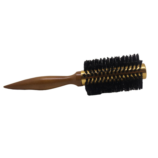Keni Cosmetics Medium Wooden Round Hairbrush – natural bristle hairbrush designed for easy styling, volume, and smooth hair in Lebanon