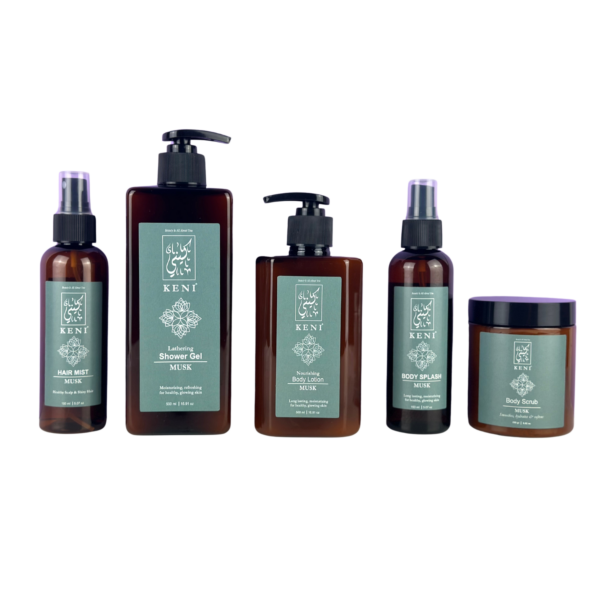 Keni Cosmetics The Musk Set – comprehensive set featuring musk-scented products for classic, elegant skincare routine