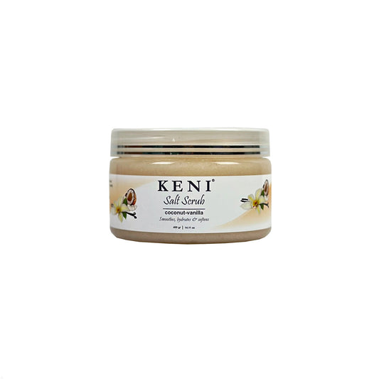 Keni Cosmetics Salt Scrub – exfoliating body scrub with natural salt crystals to remove dead skin and reveal smooth, radiant skin in Lebanon