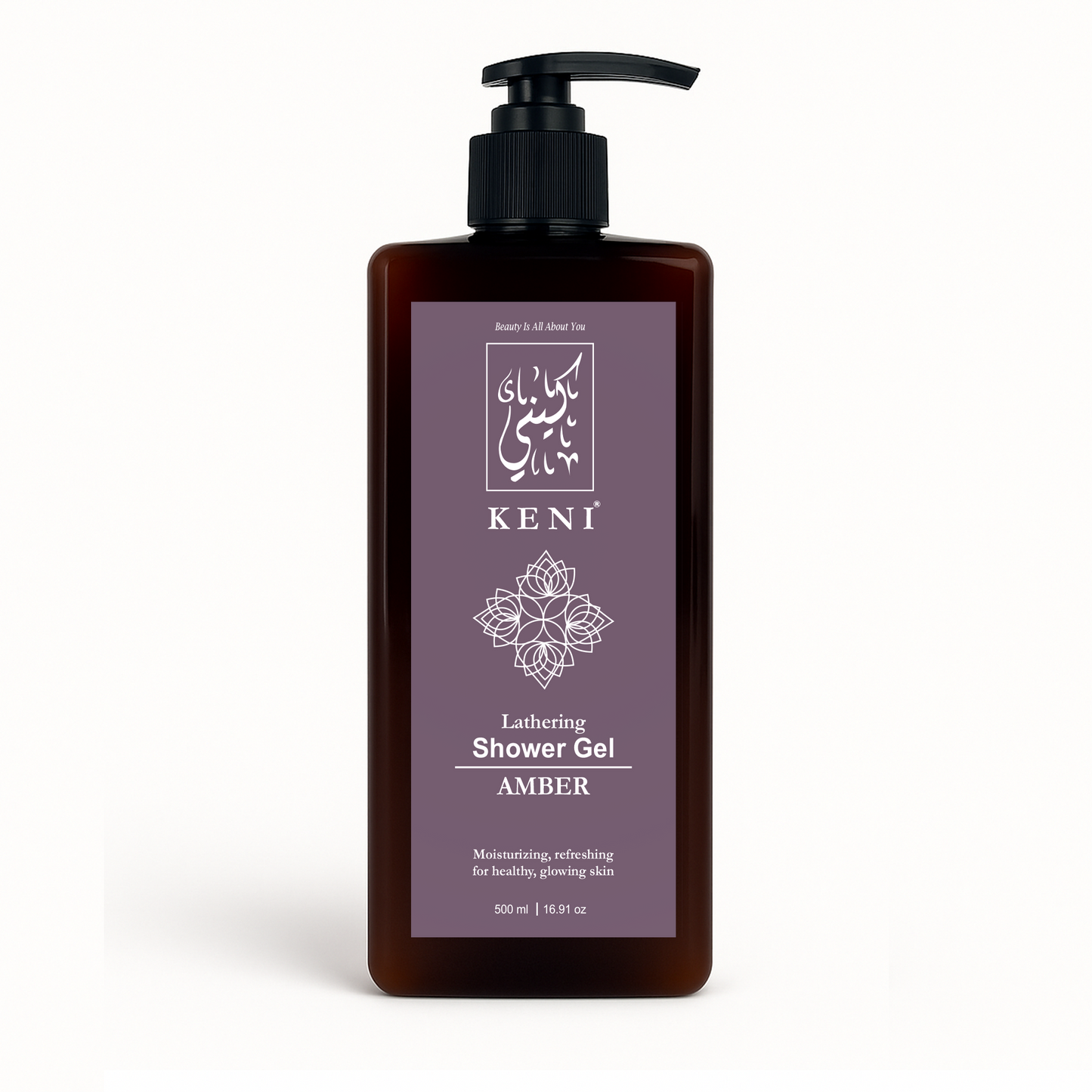 Amber Shower Gel by KENI Cosmetics – nourishing body wash with warm amber scent