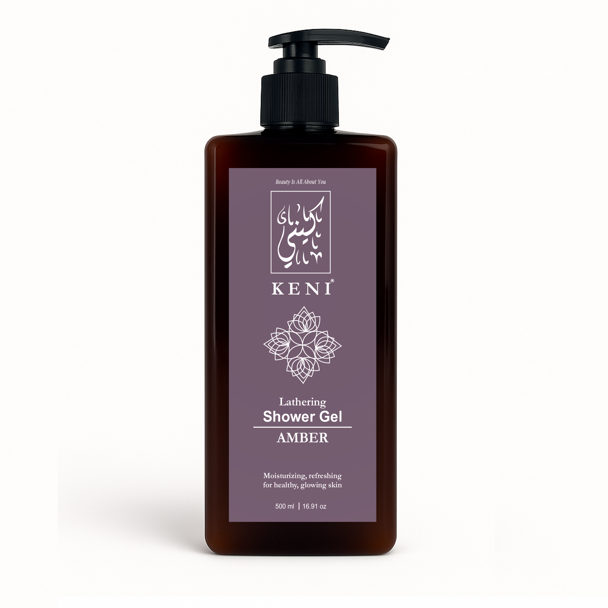 Amber Shower Gel by KENI Cosmetics – nourishing body wash with warm amber scent