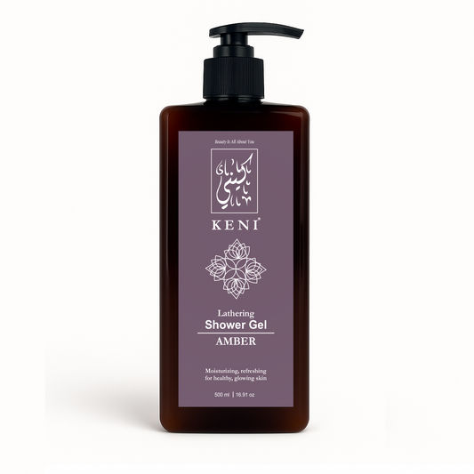 Amber Shower Gel by KENI Cosmetics – nourishing body wash with warm amber scent