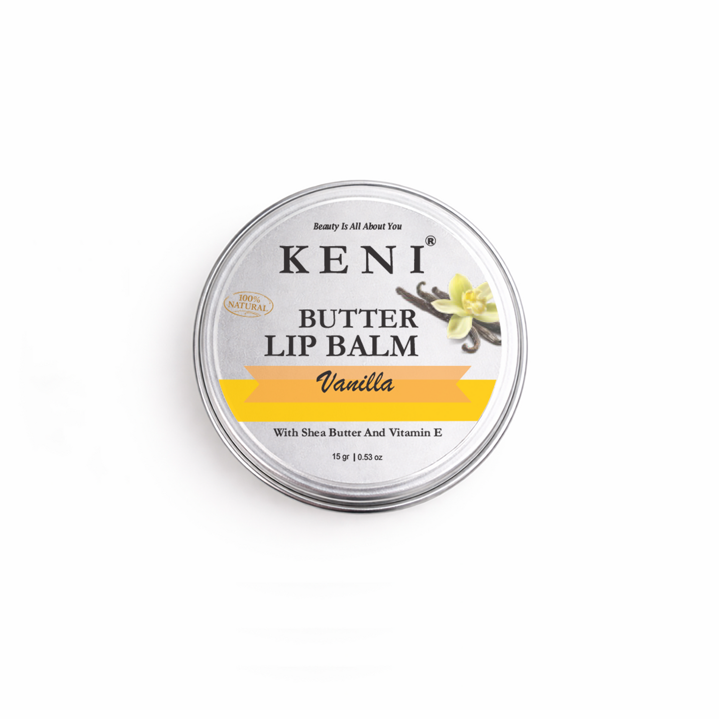 Keni Cosmetics Vanilla Lip Balm – nourishing and moisturizing balm with a sweet vanilla scent to keep lips soft and hydrated in Lebanon
